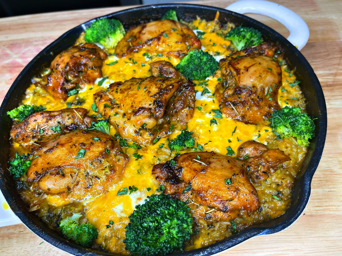 Chicken and Broccoli cheesy rice